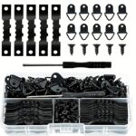 252-Piece Picture Frame Hanging Kit with Black & Brass Hardware Organiser - Image 2