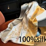 Apricot Bird & Branch Pure Silk Shawl - Image 5