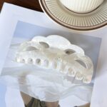 Large Hollow Tortoiseshell Hair Claw Clip - Image 7