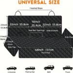 Quilted Waterproof Dog Car Seat Cover – Universal Rear Bench Protector - Image 3