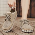 Men’s Sand Mesh & Suede-Look Casual Sneakers - Image 5