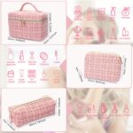 Luxury Ivory Tweed Beauty Travel Organiser Set – Three Cosmetic Bags - Image 2