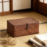 Hand-Woven Lidded Storage Basket for Vanity & Bathroom - Image 4