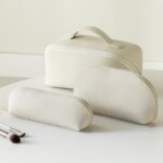Luxury Taupe Beauty Travel Organiser Set – Three Cosmetic Bags - Image 3