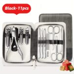 11-Piece Stainless-Steel Manicure Set with Ivory Travel Case - Image 6