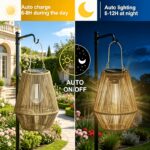 Aurelia Set of 2 Woven Solar Garden Lanterns - Image 6