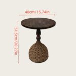 Natural Woven Accent Side Table - Image 2