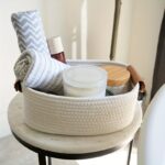 Set of 5 Ivory Cotton Rope Storage Baskets - Image 6
