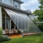 Reinforced Transparent Weatherproof Tarpaulin with Eyelets - Image 3
