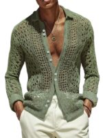 Men’s Open-Knit Holiday Cardigan - Image 4