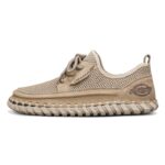 Men’s Sand Mesh & Suede-Look Casual Sneakers - Image 4