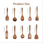 Premium 10-Piece Natural Wooden Cooking Utensil Set - Image 2