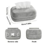 Premium Car Seat-Back Tissue Holder – Soft Grey - Image 2