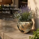 Rustic Wabi-Sabi Ceramic Plant Pot - Image 5