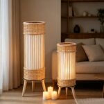Tall Rattan Lantern Candle Holder - Image 7