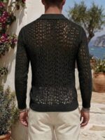 Men’s Open-Knit Holiday Cardigan - Image 5