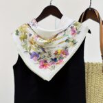 Wildflower Mulberry Silk Square Scarf - Image 4