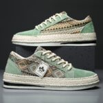 Men’s Woven Canvas Espadrille Sneakers - Image 9