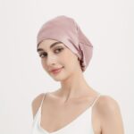 RACHELSILK Double-Layer Mulberry Silk Sleep Bonnet – Beige - Image 7