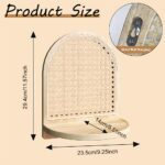 Natural Rattan Arch Wall Shelf with Cane Detail - Image 3