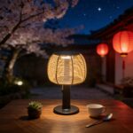 Solar Rattan Outdoor Table Lamp - Image 8