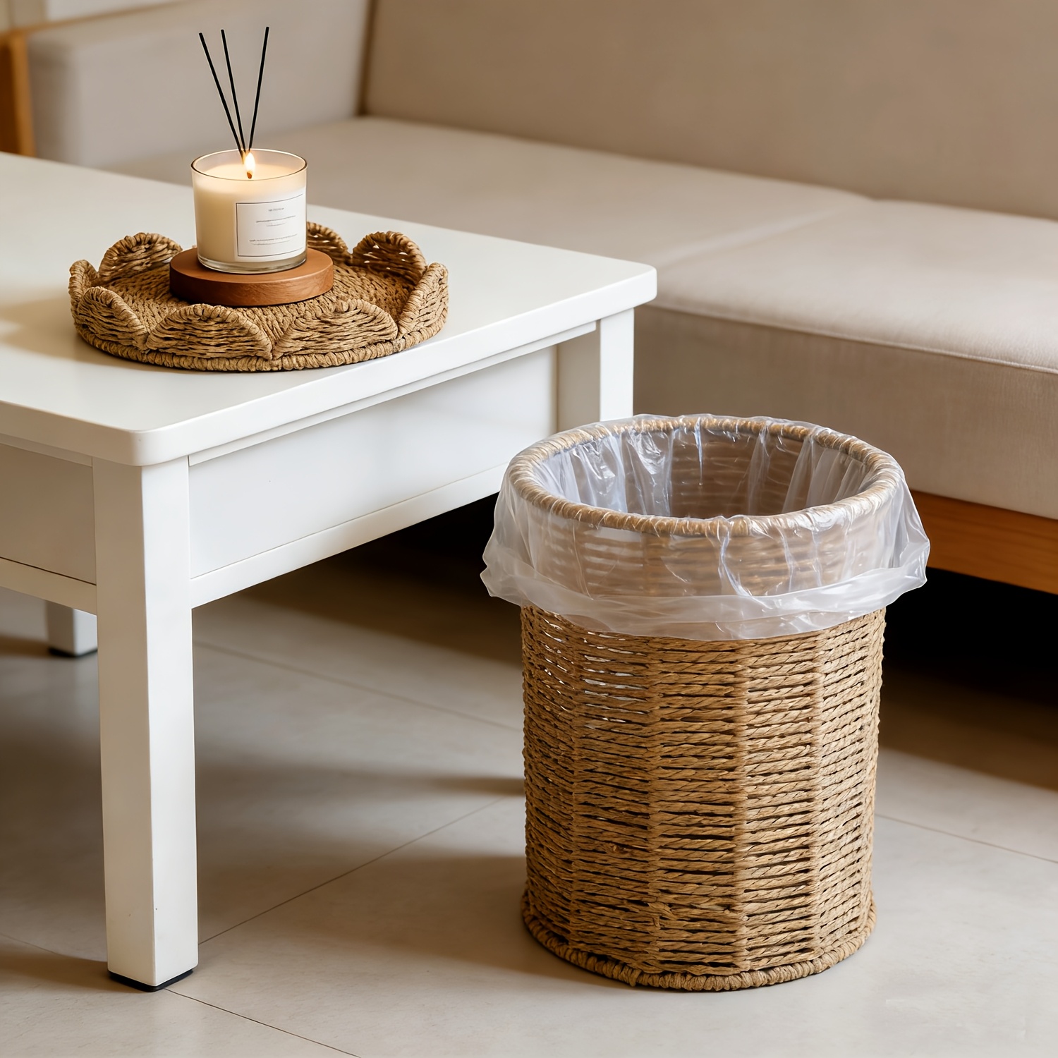 product-fancy-3be99e3e-3579-4229-9866-f4aa92ec6eeb Natural Woven Waste Paper Basket - Image 1