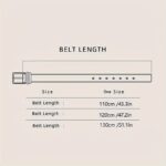 Men’s Taupe Contrast-Stitch Casual Belt - Image 2