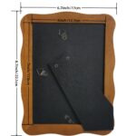 Wavy Edge Wood Photo Frame 5x7 – Rustic Brown Tabletop & Wall Frame - Image 5