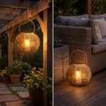 Orla Handwoven Solar Garden Lantern