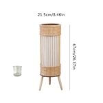 Tall Rattan Lantern Candle Holder - Image 4