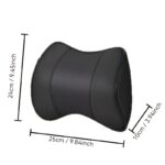 Ergonomic Contoured Car Neck Support Pillow – Black - Image 3