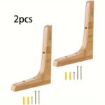 Natural Wood Floating Shelf Brackets — 2 Pack - Image 5