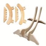 Natural Wooden Adjustable Bicycle Floor Stand - Image 2