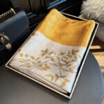 Apricot Bird & Branch Pure Silk Shawl - Image 3
