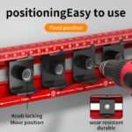 Adjustable Cabinet Handle Drilling Guide with Level & Positioning Ruler