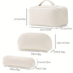 Luxury Taupe Beauty Travel Organiser Set – Three Cosmetic Bags - Image 2