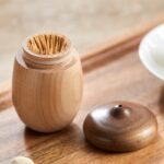 Solid Wood Acorn Toothpick Holder for Kitchen & Dining