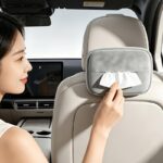 Premium Car Seat-Back Tissue Holder – Soft Grey - Image 4