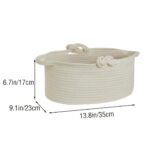 Soft Beige Rope Storage Basket with Knot Handles - Image 3