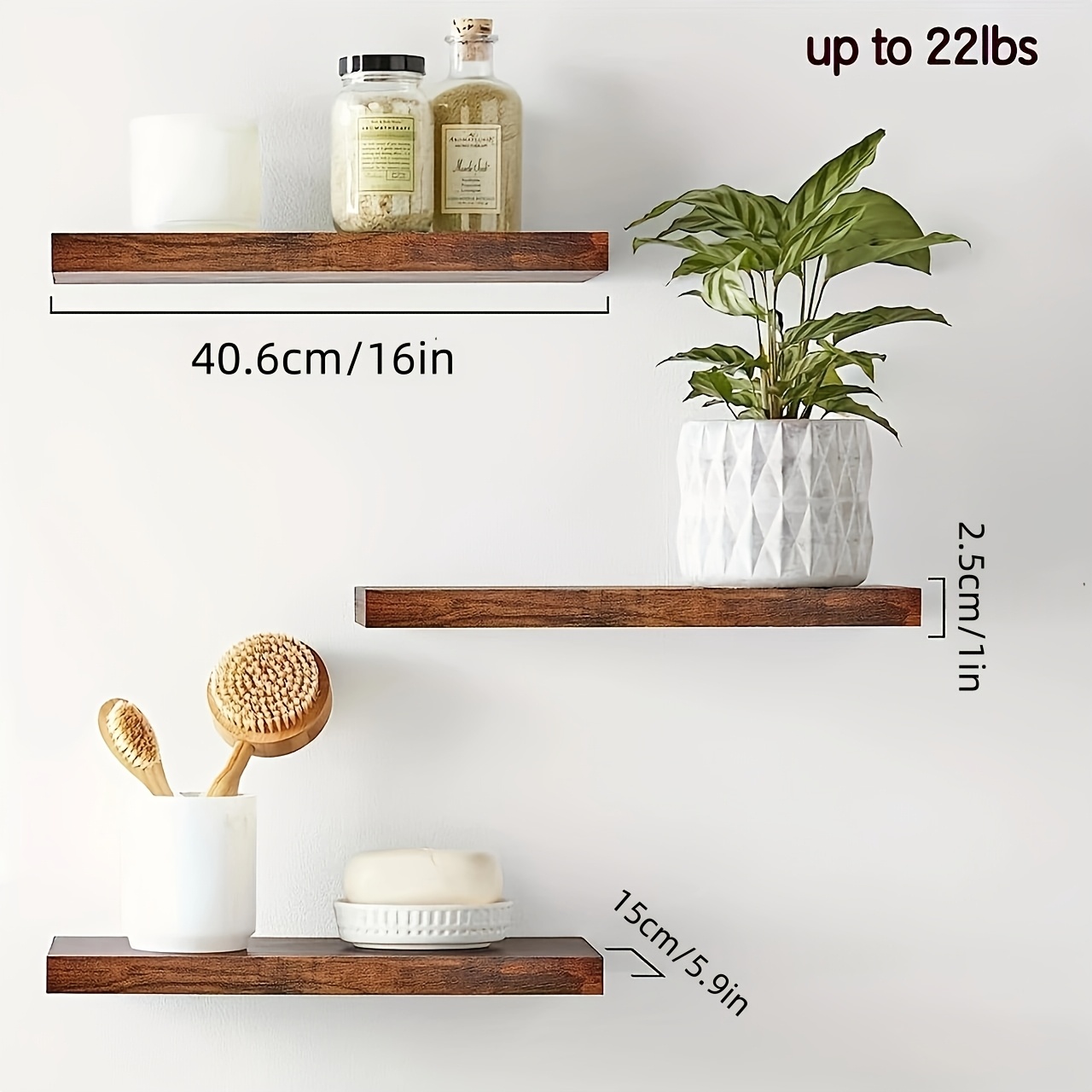 product-fancy-53c919fb-524c-4f6b-aa41-0b05e07321b7 [Solid Wood Floating Wall Shelf in Warm Walnut Finish - Image 1