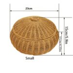 Lidded Natural Woven Storage Basket - Image 3