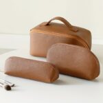Luxury Taupe Beauty Travel Organiser Set – Three Cosmetic Bags - Image 6