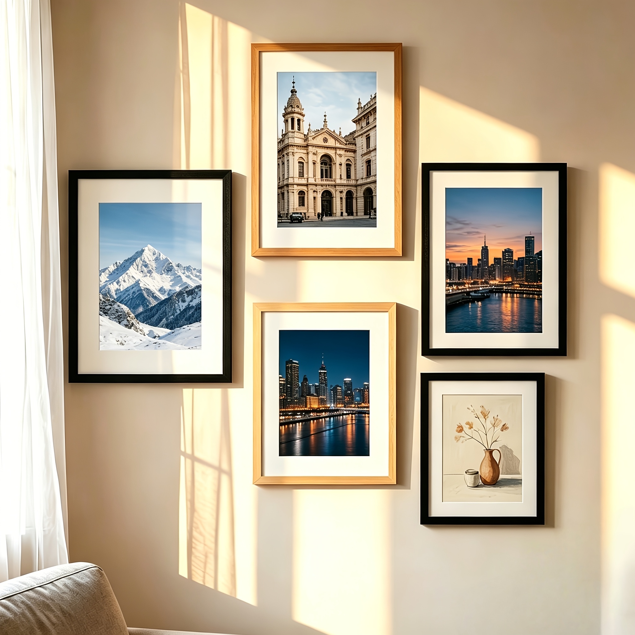 product-fancy-5739ea90-8673-43c7-8cd0-b56d6720b331 Set of 2 Minimalist Wooden Picture Frames – A4 / A3 / 30x40cm - Image 1