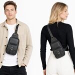 Distressed Leather Crossbody Chest Bag - Image 8