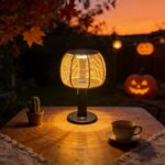 Solar Rattan Outdoor Table Lamp - Image 3