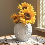 White Sculptural Ceramic Planter Vase - Image 4