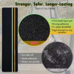 Double Reflective Tapes Outdoor Stair Tread Non-Slip, with Reflective And Glow-In-Dark Strips, Non-Slip Stair Tread High-Traction Tape, Suitable for Wooden Steps Ramps Deck Boat, Black - Image 7