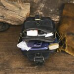 Distressed Leather Crossbody Chest Bag - Image 6