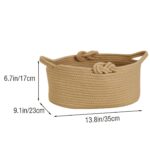 Soft Beige Rope Storage Basket with Knot Handles - Image 4