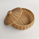 Lidded Natural Woven Storage Basket - Image 5